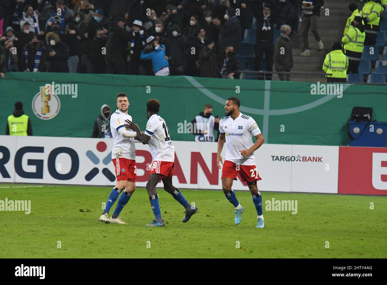 second league Karlsruher sc verliert im DFB POkal gegen Hamburger Sv HSV Volksparkstadion 2 march 2022 Stock Photo
