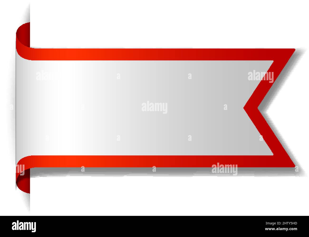 Red banner design on white background illustration Stock Vector Image ...