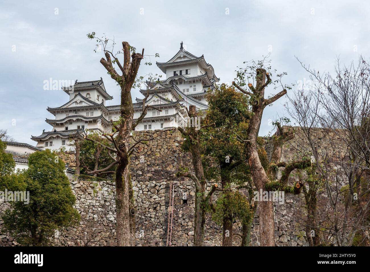 Himeji, Japan Januari 6, 2020. Exterior of the worldfamous Himeji