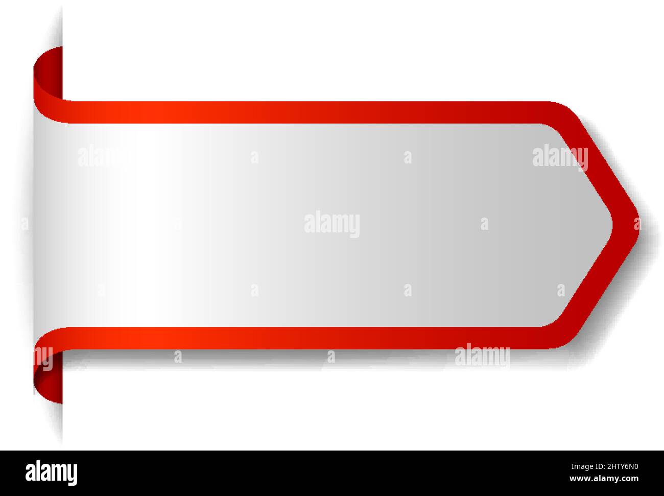 Red banner design on white background illustration Stock Vector Image ...
