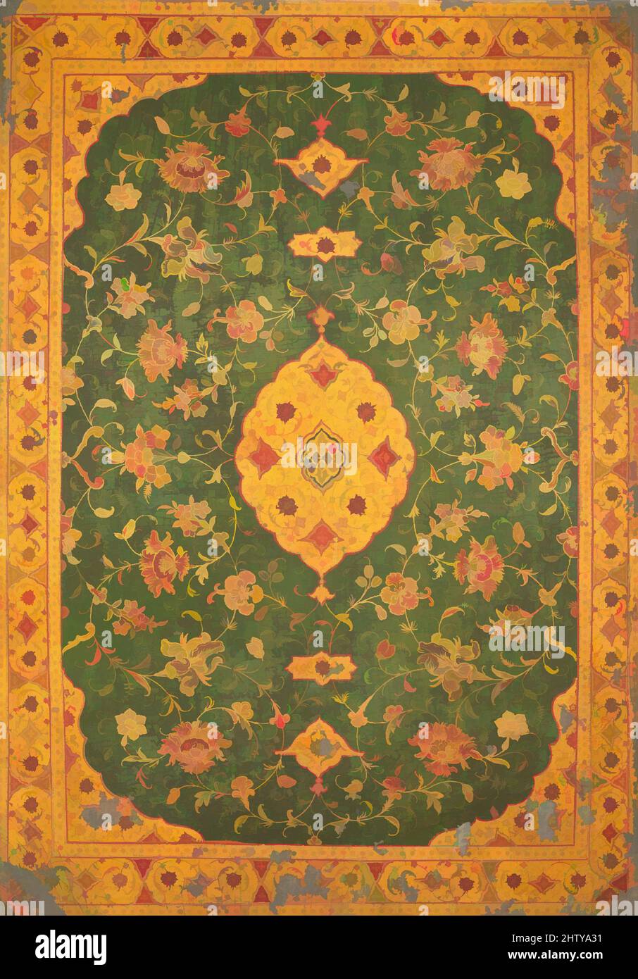 Art inspired by Bookbinding, 17th century, Attributed to India, Leather on laminated paper board, H. 15 7/8 in. (40.3 cm), Codices, Classic works modernized by Artotop with a splash of modernity. Shapes, color and value, eye-catching visual impact on art. Emotions through freedom of artworks in a contemporary way. A timeless message pursuing a wildly creative new direction. Artists turning to the digital medium and creating the Artotop NFT Stock Photo