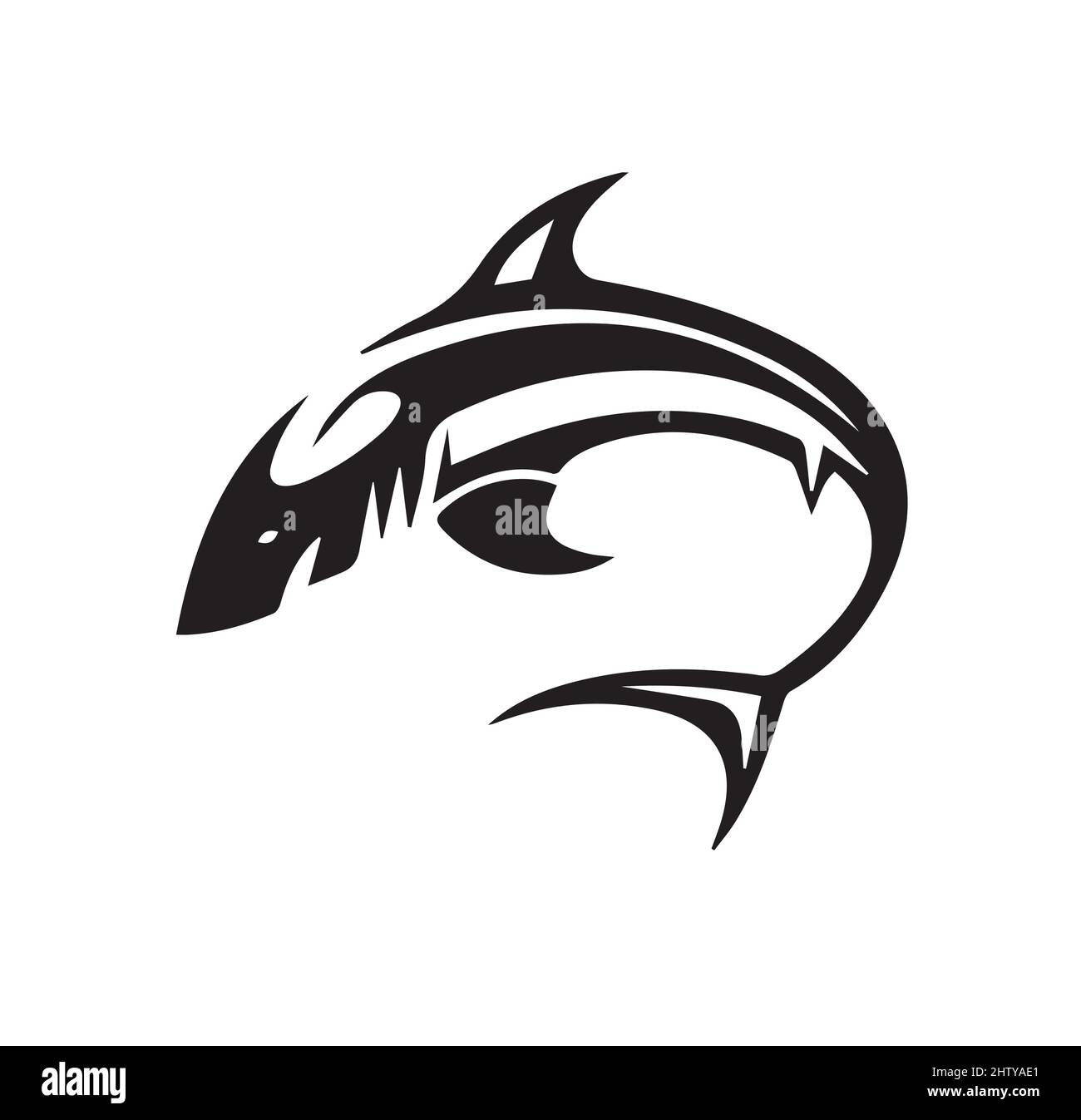 Tiger Shark Teeth Stock Vector Images - Alamy