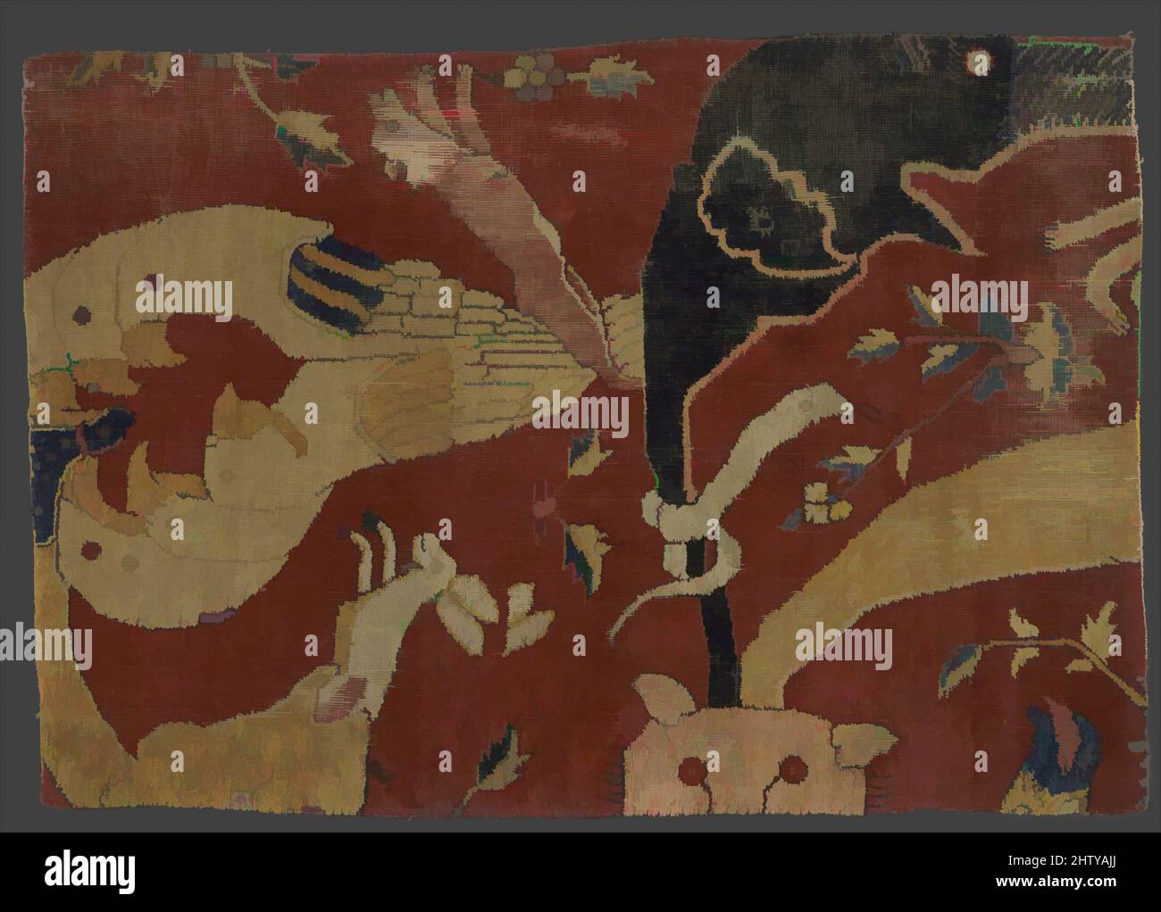 Art inspired by Fragment of an Animal Carpet, late 16th century ...