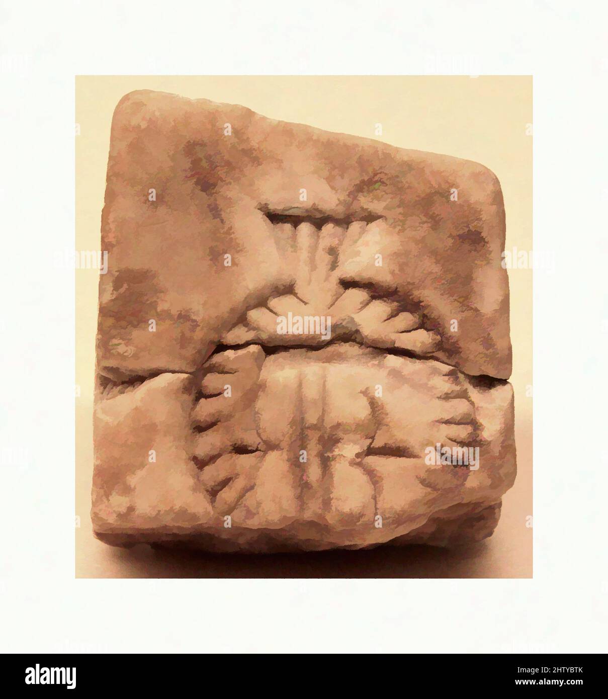 Art inspired by Stone, probably 8th–12th century, Excavated in Iran, Nishapur, Stone, H. 2 1/2 in. (6.4 cm), Stone, Classic works modernized by Artotop with a splash of modernity. Shapes, color and value, eye-catching visual impact on art. Emotions through freedom of artworks in a contemporary way. A timeless message pursuing a wildly creative new direction. Artists turning to the digital medium and creating the Artotop NFT Stock Photo