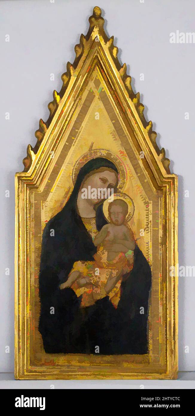 Art inspired by Tabernacle frame, second quarter 14th century, Italian, Siena, Pine. Gold-orange bole., Overall, 62.9 x 27.3; sight, 50.8 x 21.9 cm; engaged., Frames, The shallow molding profile of this engaged frame provides a gentle transition to the punched borders of the painting, Classic works modernized by Artotop with a splash of modernity. Shapes, color and value, eye-catching visual impact on art. Emotions through freedom of artworks in a contemporary way. A timeless message pursuing a wildly creative new direction. Artists turning to the digital medium and creating the Artotop NFT Stock Photo