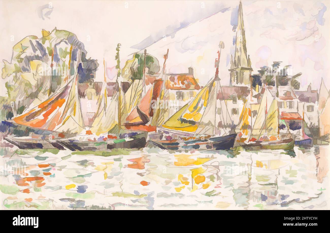 https://c8.alamy.com/comp/2HTYCYH/art-inspired-by-le-pouliguen-fishing-boats-1928-black-crayon-and-watercolor-10-1316-x-17-116-in-275-x-433-cm-drawings-paul-signac-french-paris-18631935-paris-although-paul-signac-never-abandoned-neo-impressionist-principles-he-found-that-watercolor-painting-offered-a-classic-works-modernized-by-artotop-with-a-splash-of-modernity-shapes-color-and-value-eye-catching-visual-impact-on-art-emotions-through-freedom-of-artworks-in-a-contemporary-way-a-timeless-message-pursuing-a-wildly-creative-new-direction-artists-turning-to-the-digital-medium-and-creating-the-artotop-nft-2HTYCYH.jpg