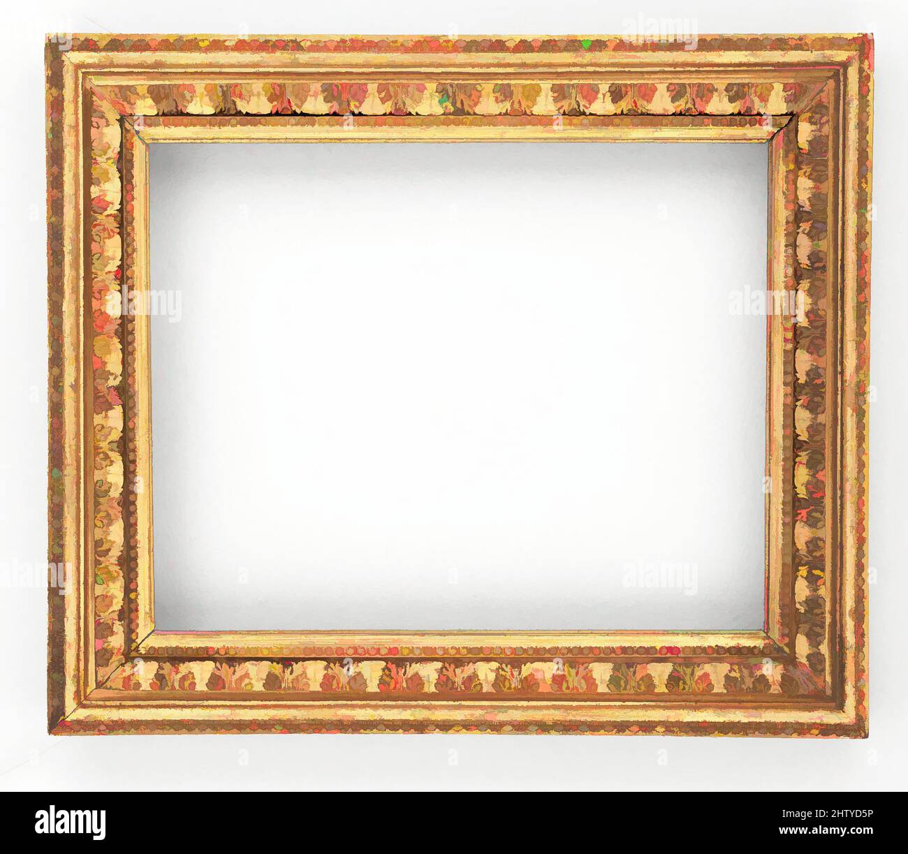 Art inspired by Frame, ca. 1680–1700, Poplar, Overall: 19 1/2 x 22 7/8 in. (49.5 x 58.1 cm); Sight: 131/2 x 17 in. (34.3 x 43.2 cm.); Rabbet: 14 3/8 x 17 7/8 in. (36.5 x 45.4 cm.), Frames, Italy (Rome) (late 17th century–early 18th century, Classic works modernized by Artotop with a splash of modernity. Shapes, color and value, eye-catching visual impact on art. Emotions through freedom of artworks in a contemporary way. A timeless message pursuing a wildly creative new direction. Artists turning to the digital medium and creating the Artotop NFT Stock Photo