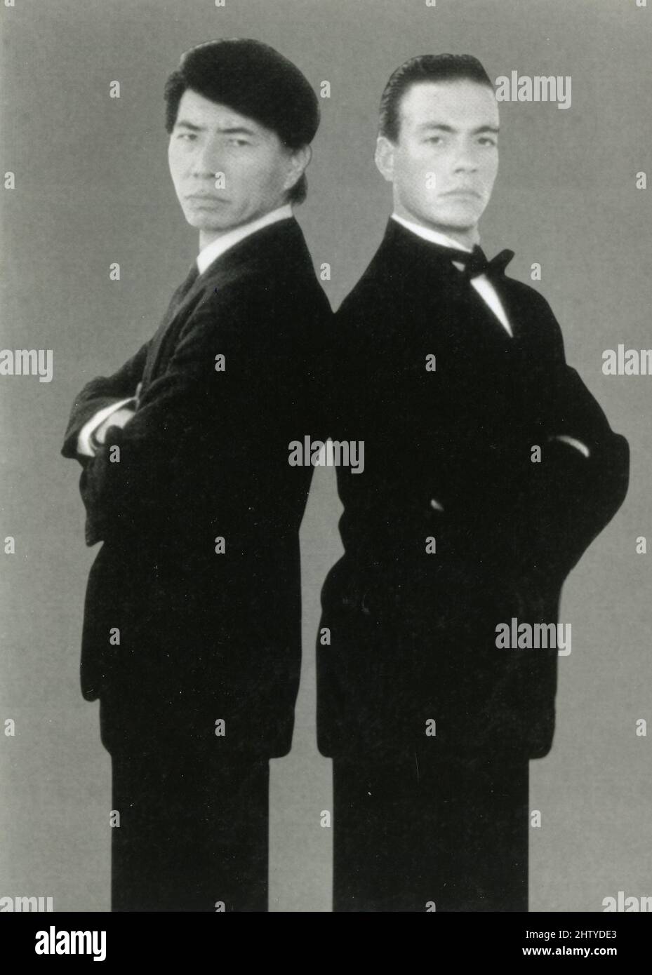 Japanese karate champion Sho Kosugi and Belgian actor Jean-Claude Van Damme in the movie Black Eagle, USA 1998 Stock Photo