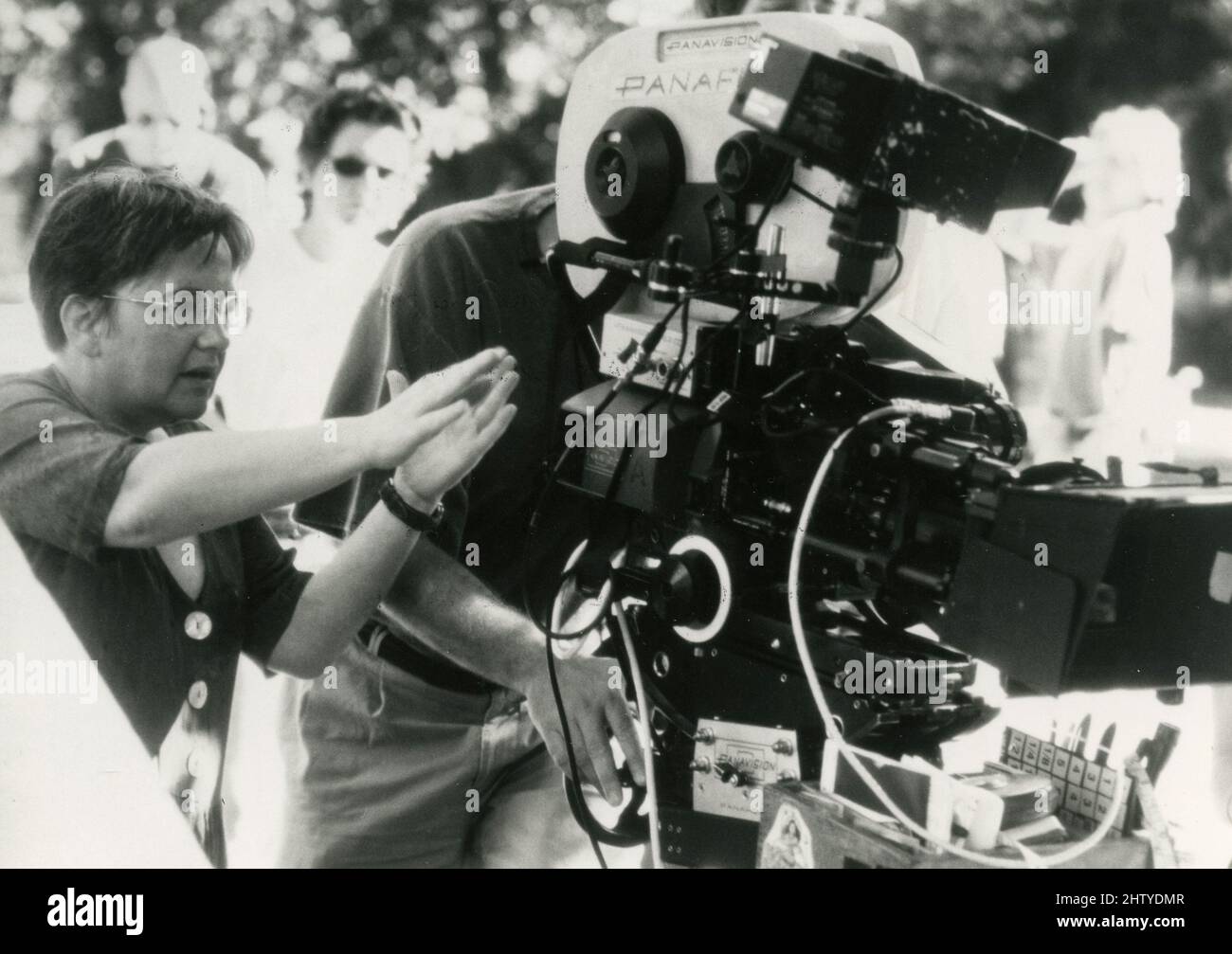 Polish film director Agnieszka Holland while filming the movie Washington Square, 1997 Stock Photo