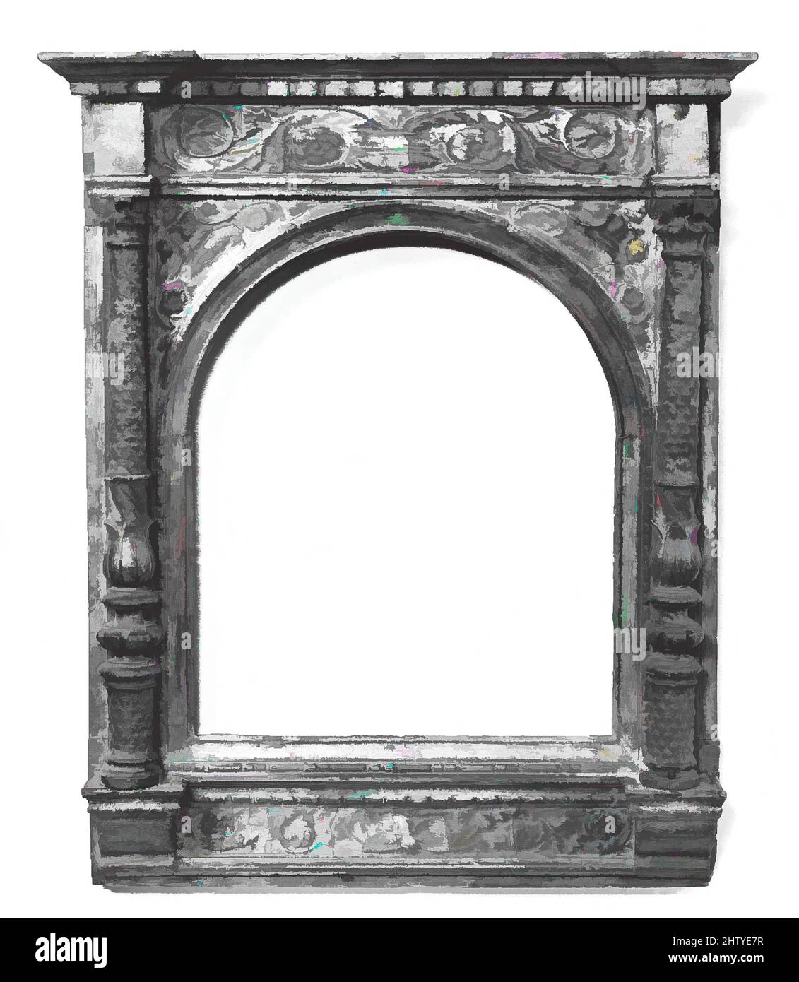 Art inspired by Tabernacle frame, early 16th century, Italian, Venice, Pine and poplar, Overall: 25 x 20 1/4, Frames, Classic works modernized by Artotop with a splash of modernity. Shapes, color and value, eye-catching visual impact on art. Emotions through freedom of artworks in a contemporary way. A timeless message pursuing a wildly creative new direction. Artists turning to the digital medium and creating the Artotop NFT Stock Photo