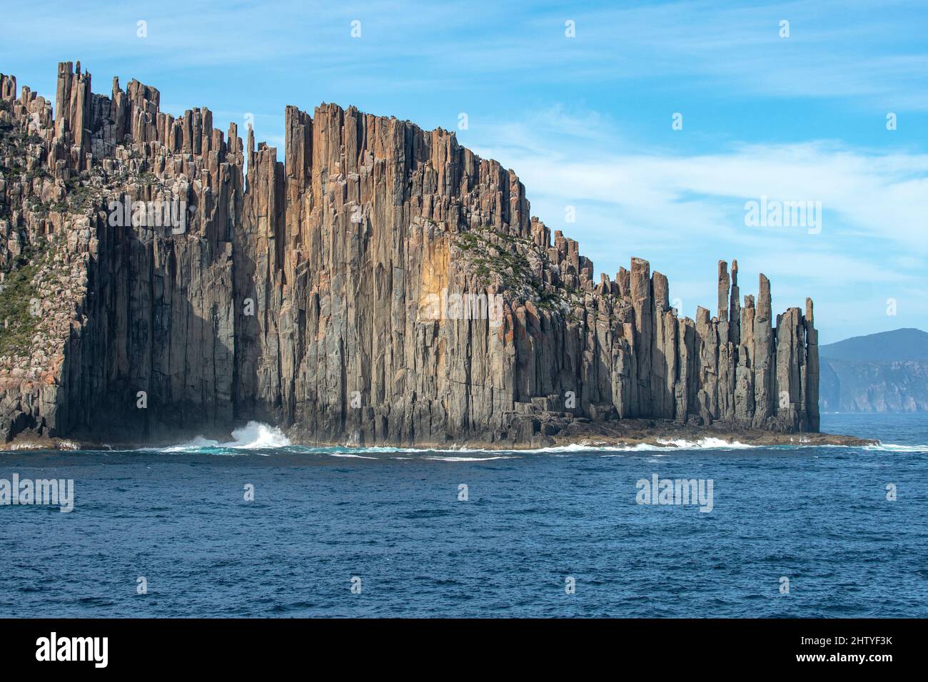 Dolerite Cliffs, Cape Raoul, Tasman Peninsula, Tasmania, Australia Stock Photo