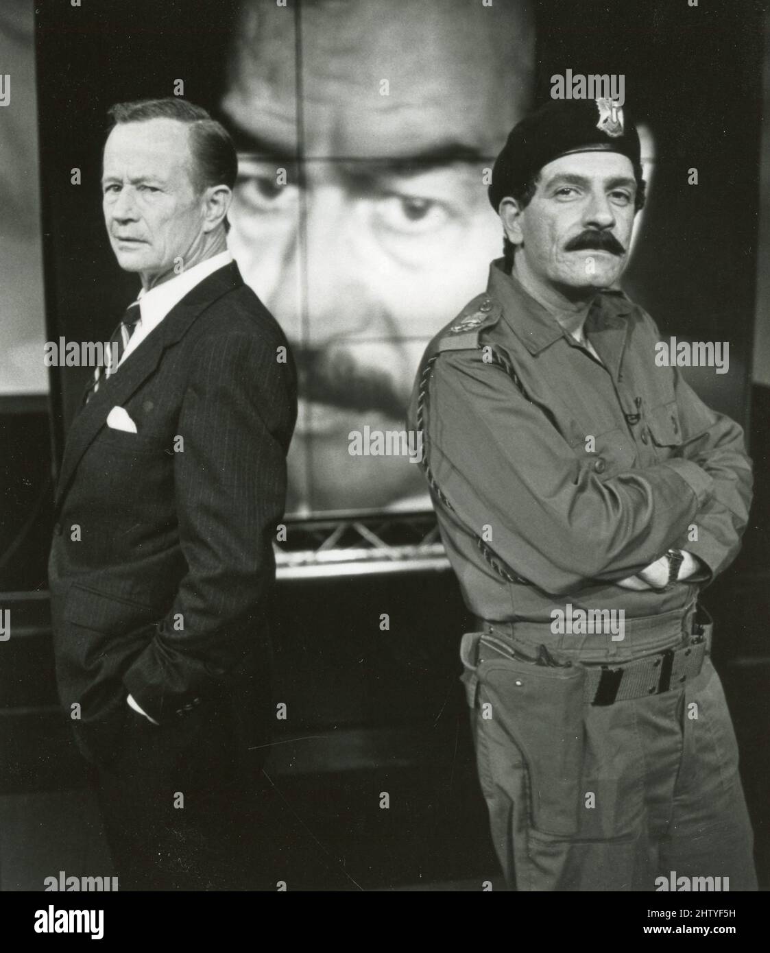 Canadian actors Robert Clothier and Hrant Alianak in the documentary film Acts of war, Canada 1992 Stock Photo