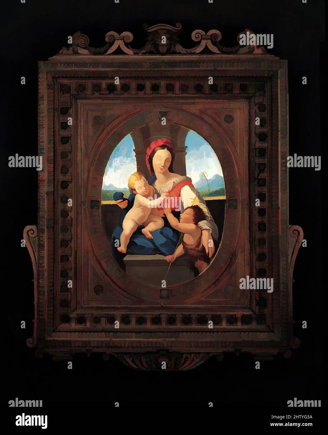 Art inspired by Mirror frame, ca. 1920, style 1530–50, Italian, Florence, Walnut, 91 x 73, 42.5 x 32.6 cm. (no rebate), Frames, Classic works modernized by Artotop with a splash of modernity. Shapes, color and value, eye-catching visual impact on art. Emotions through freedom of artworks in a contemporary way. A timeless message pursuing a wildly creative new direction. Artists turning to the digital medium and creating the Artotop NFT Stock Photo