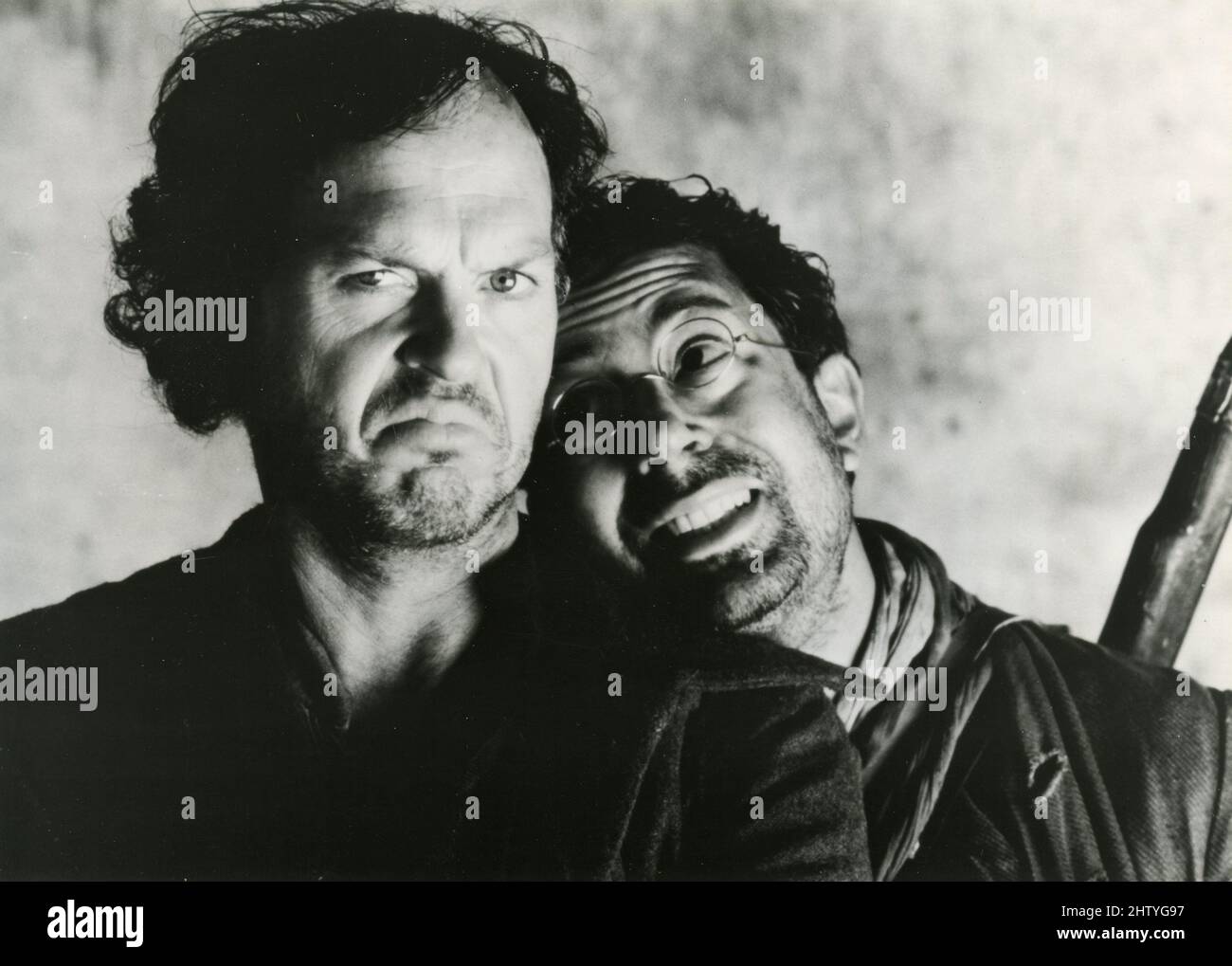 Actors Michael Keaton and Ben Elton in the movie Much Ado About Nothing, Italy 1993 Stock Photo