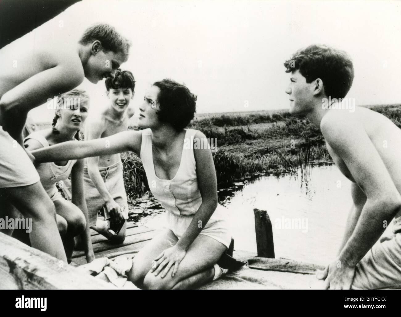 English Actor Grant Warnock And Actress Lena Headey In The Movie Waterland Uk 1992 Stock Photo Alamy
