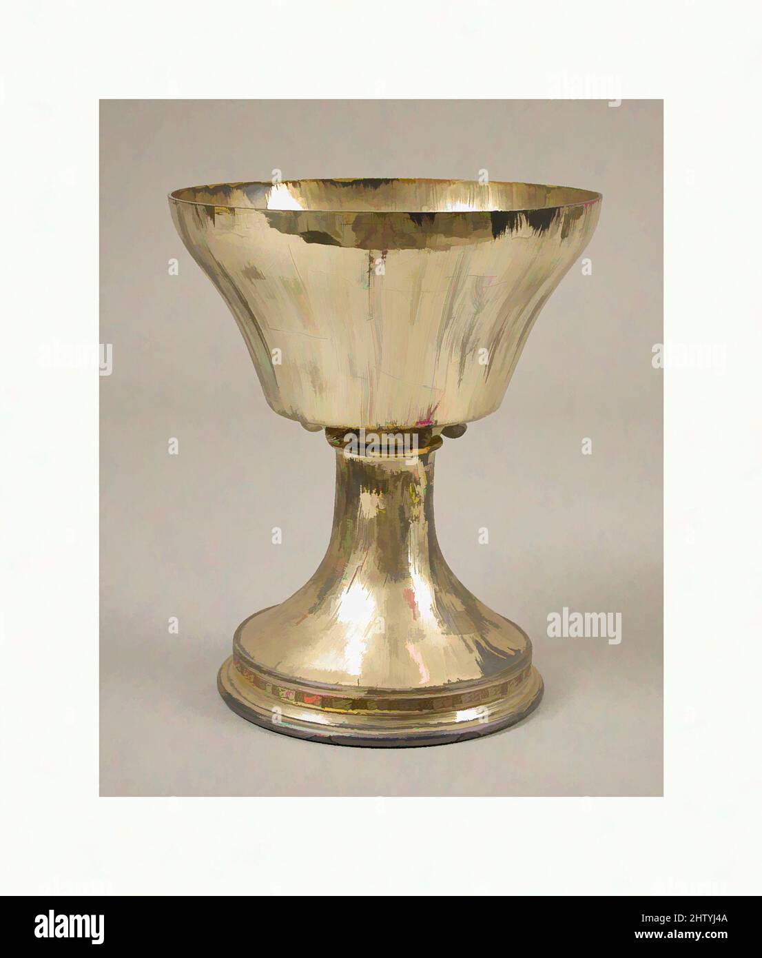 Art inspired by Cup, early 20th century (original dated ca. 1481), British, Silver gilt, Overall: 8 1/2 x 7 in. (21.6 x 17.8 cm), Reproductions-Metalwork, Classic works modernized by Artotop with a splash of modernity. Shapes, color and value, eye-catching visual impact on art. Emotions through freedom of artworks in a contemporary way. A timeless message pursuing a wildly creative new direction. Artists turning to the digital medium and creating the Artotop NFT Stock Photo