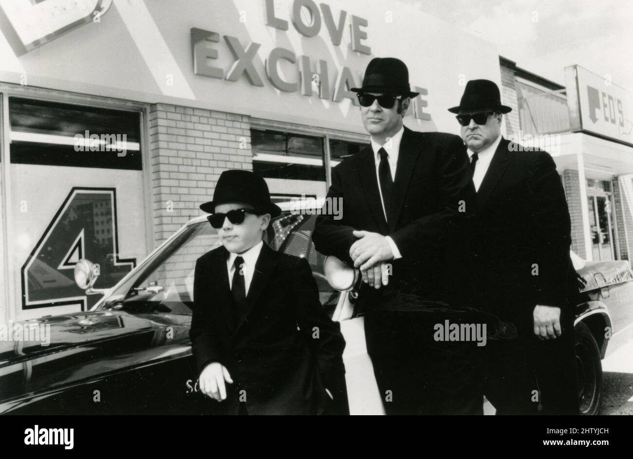 American actors J. Evan Bonifant, Dan Aykroyd, and John Goodman in the