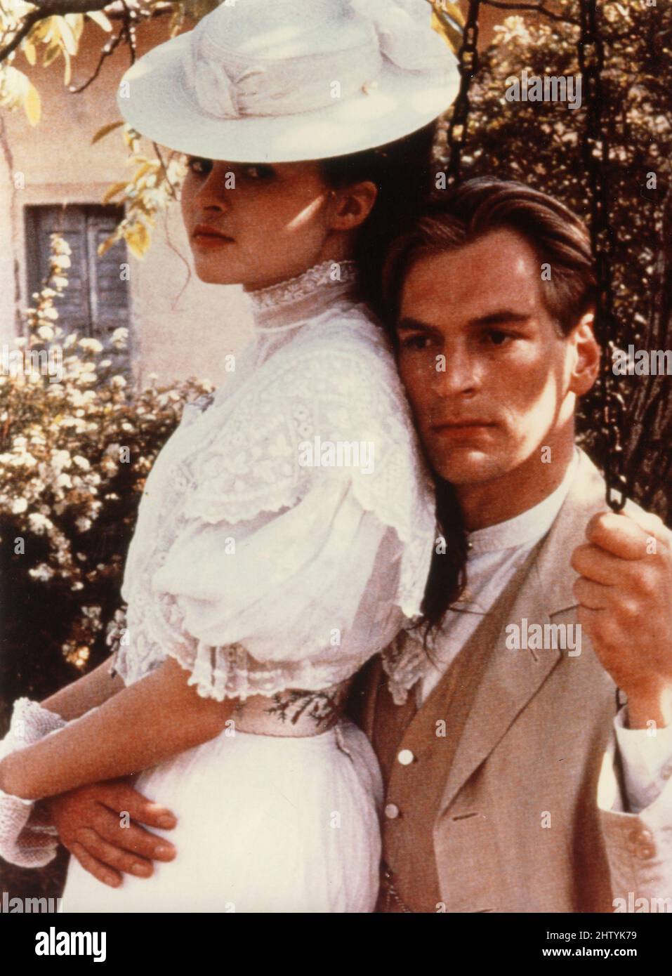 Actress Helena Bonham-Carter and actor Julian Sands in the movie A Room With a View, UK 1985 Stock Photo