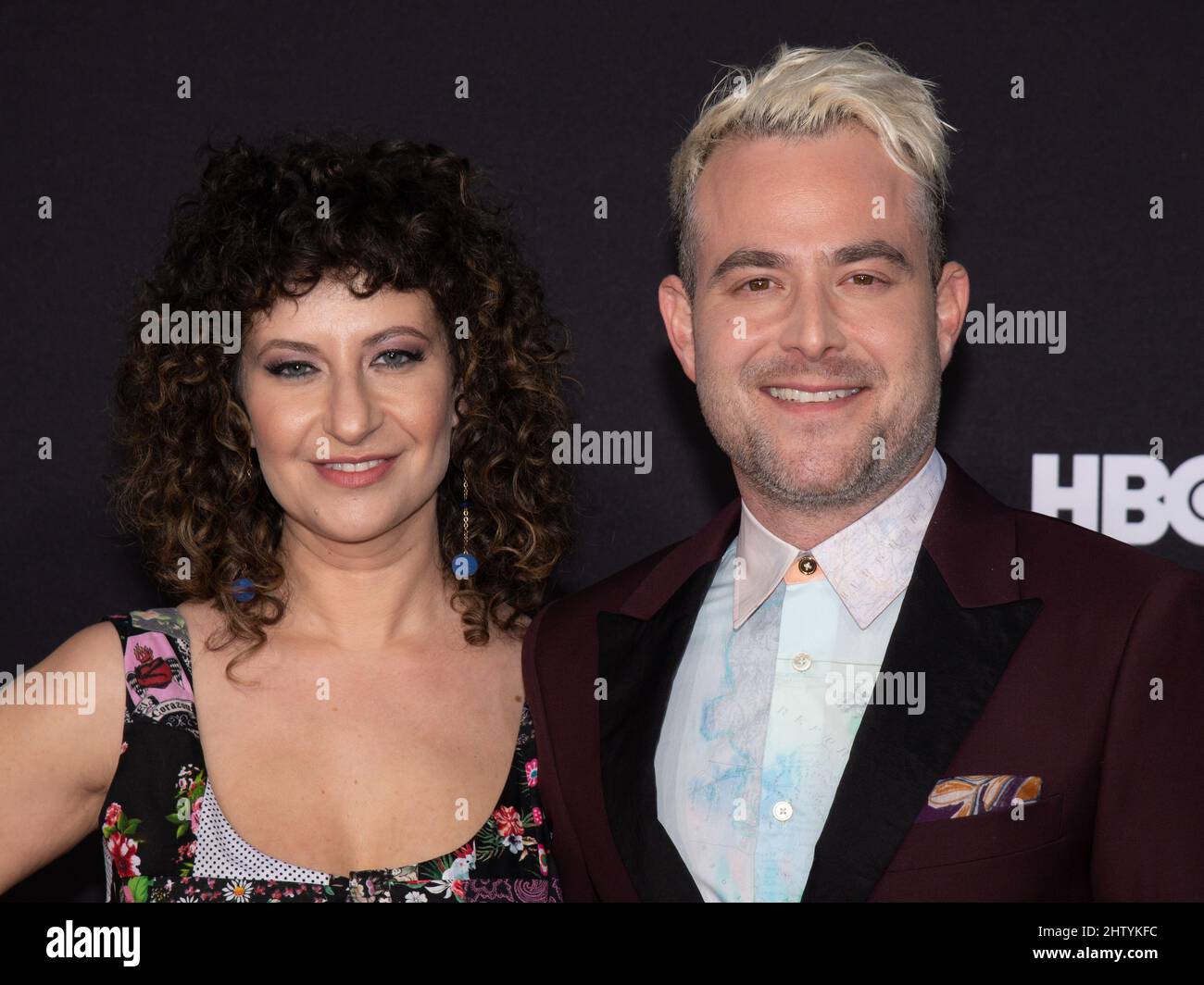 March 2, 2022, Los Angeles, California, USA: Sofiya Goldshteyn and Max Borenstein attend the Premiere Of HBO's ''Winning Time: The Rise Of The Lakers Dynasty' (Credit Image: © Billy Bennight/ZUMA Press Wire) Stock Photo