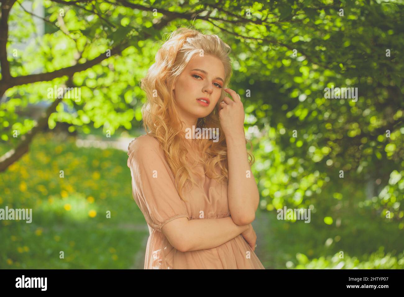Young pretty woman walking hi-res stock photography and images - Alamy