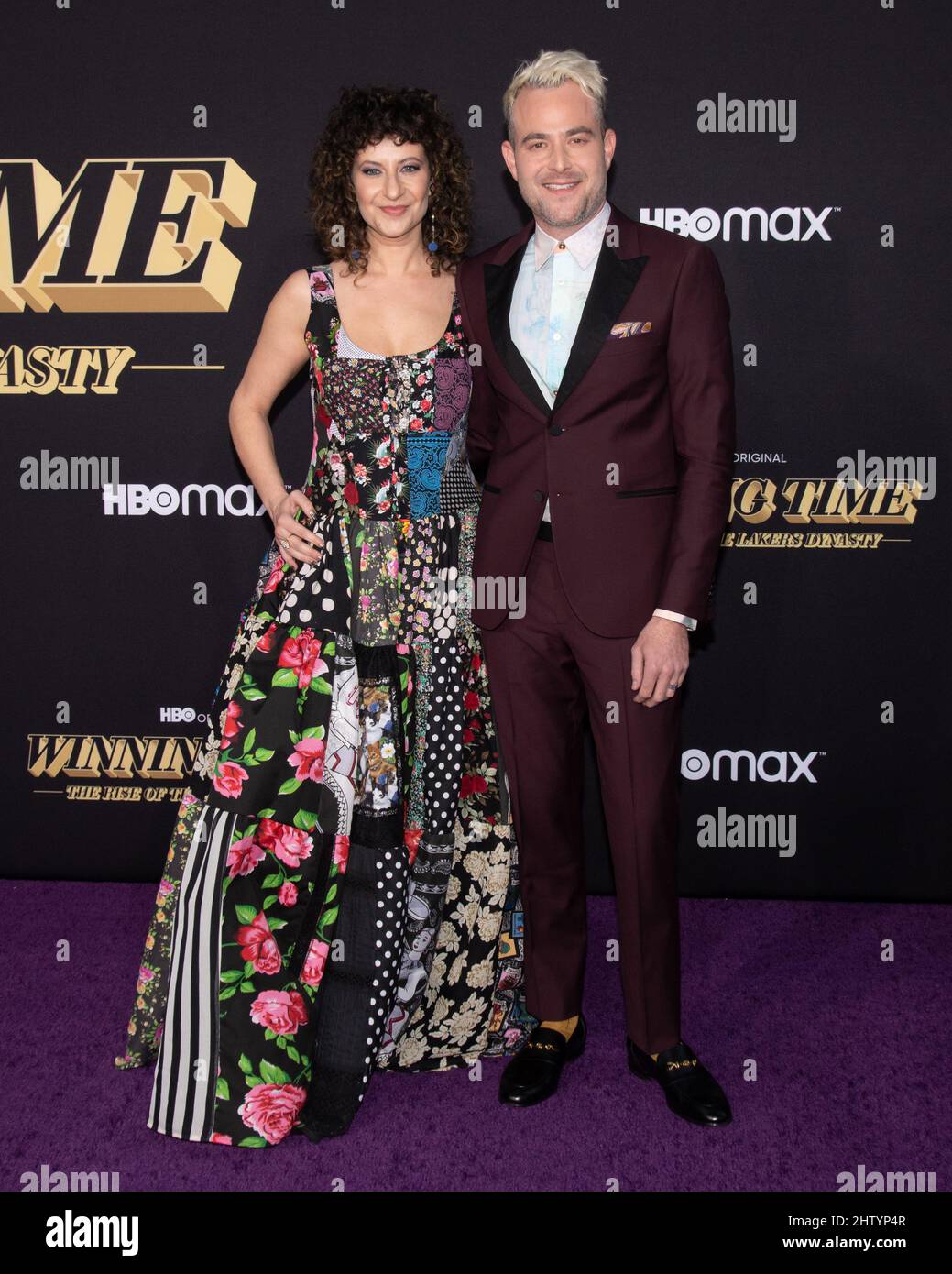 Sofiya Goldshteyn and Max Borenstein attend the Premiere Of HBO's ''Winning Time: The Rise Of The Lakers Dynasty' (Credit Image: © Billy Bennight/AdMedia via ZUMA Press Wire) Stock Photo