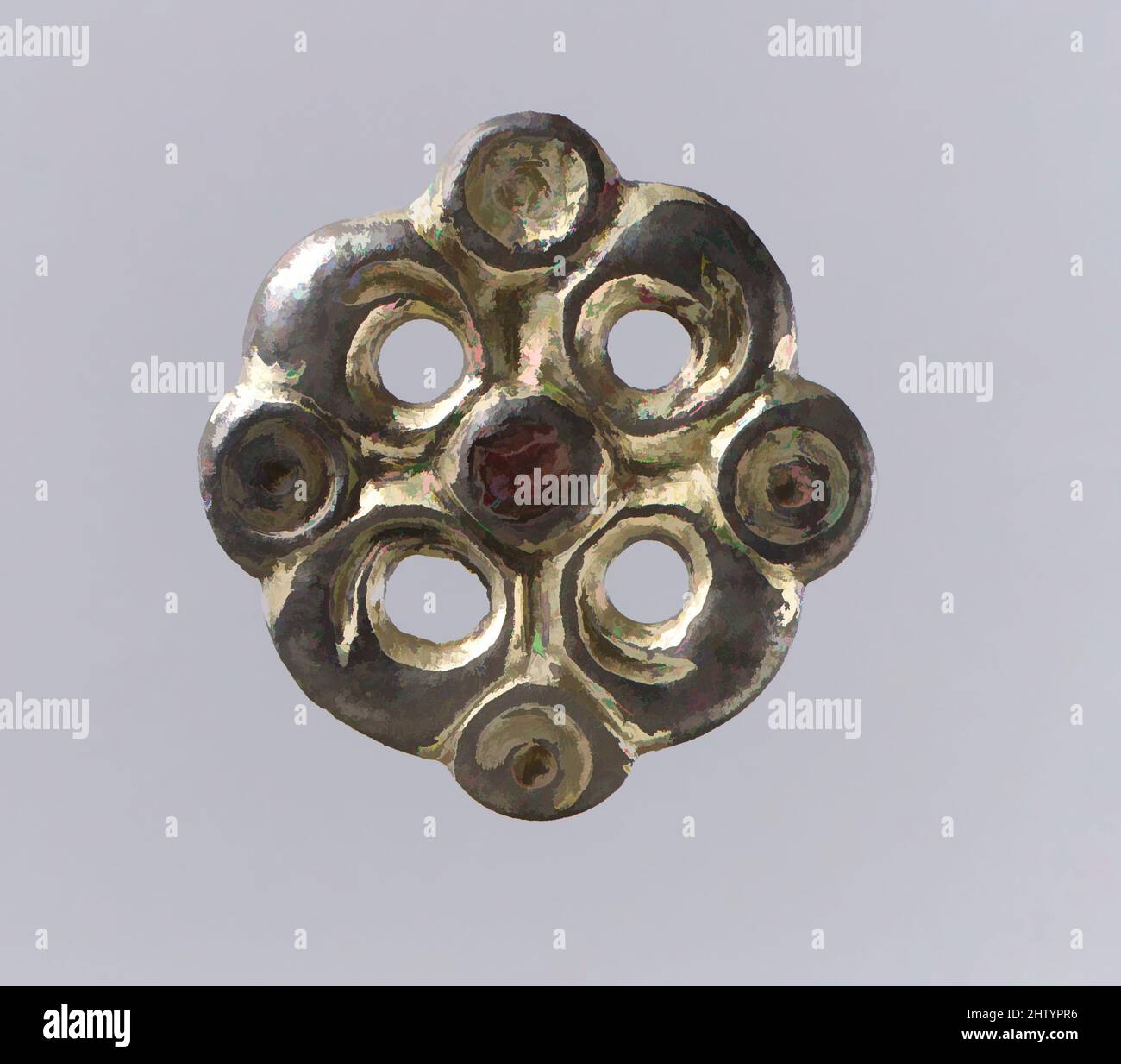 SALE Silver-Gray Medieval Filigree Peek-Through Metal Button 7/8
