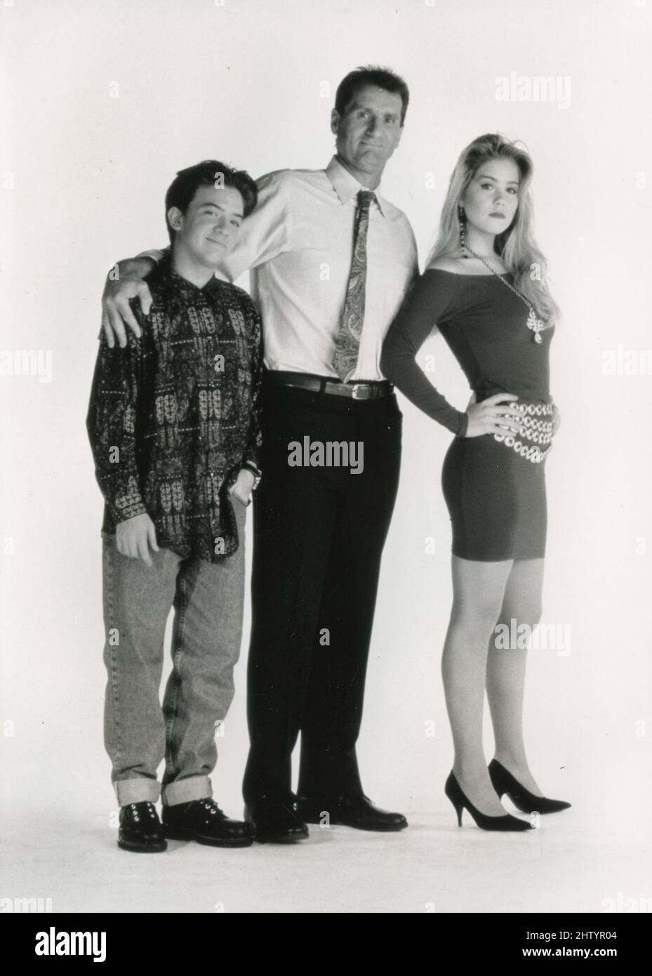 Actors Ed O'Neill, Christina Applegate, and David Faustino in the movie Married… With Children, USA 1987 Stock Photo