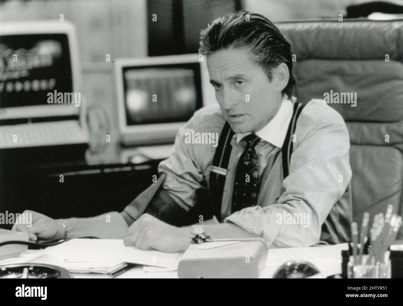 American actor Michael Douglas in the movie Wall Street, USA 1987 Stock Photo