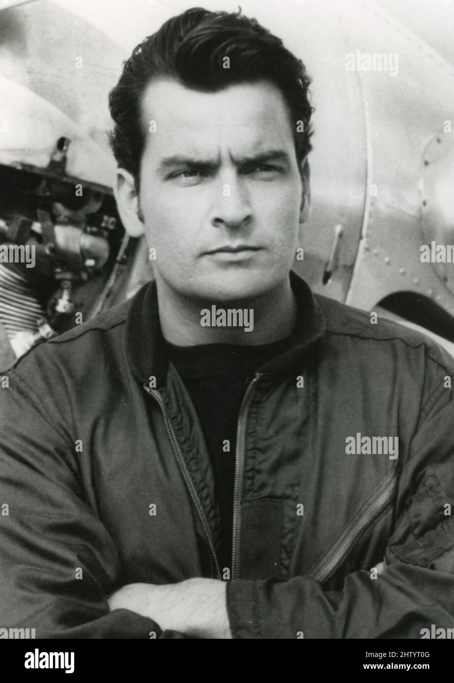 American actor Charlie Sheen in the movie Terminal Velocity, USA 1994 Stock Photo