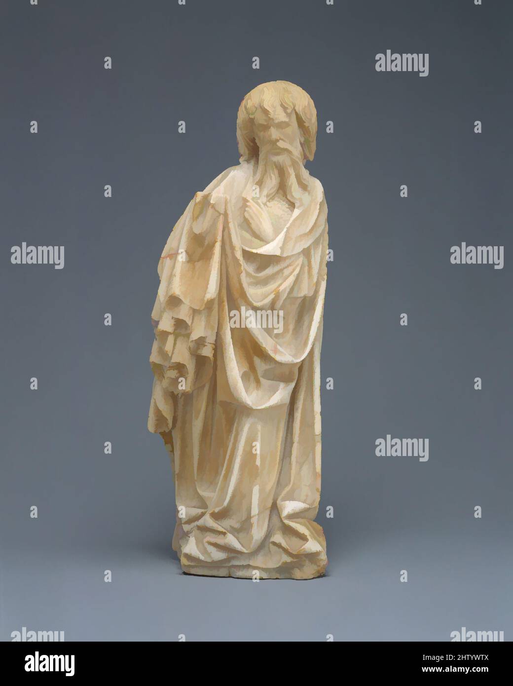 Art inspired by Saint John the Baptist, ca. 1420–25, South Netherlandish or German, Alabaster, H. 9 7/16 in. (24 cm), Sculpture-Stone, This figure of John the Baptist is a particularly accomplished example of alabaster carving in the first half of the fifteenth century. The original, Classic works modernized by Artotop with a splash of modernity. Shapes, color and value, eye-catching visual impact on art. Emotions through freedom of artworks in a contemporary way. A timeless message pursuing a wildly creative new direction. Artists turning to the digital medium and creating the Artotop NFT Stock Photo