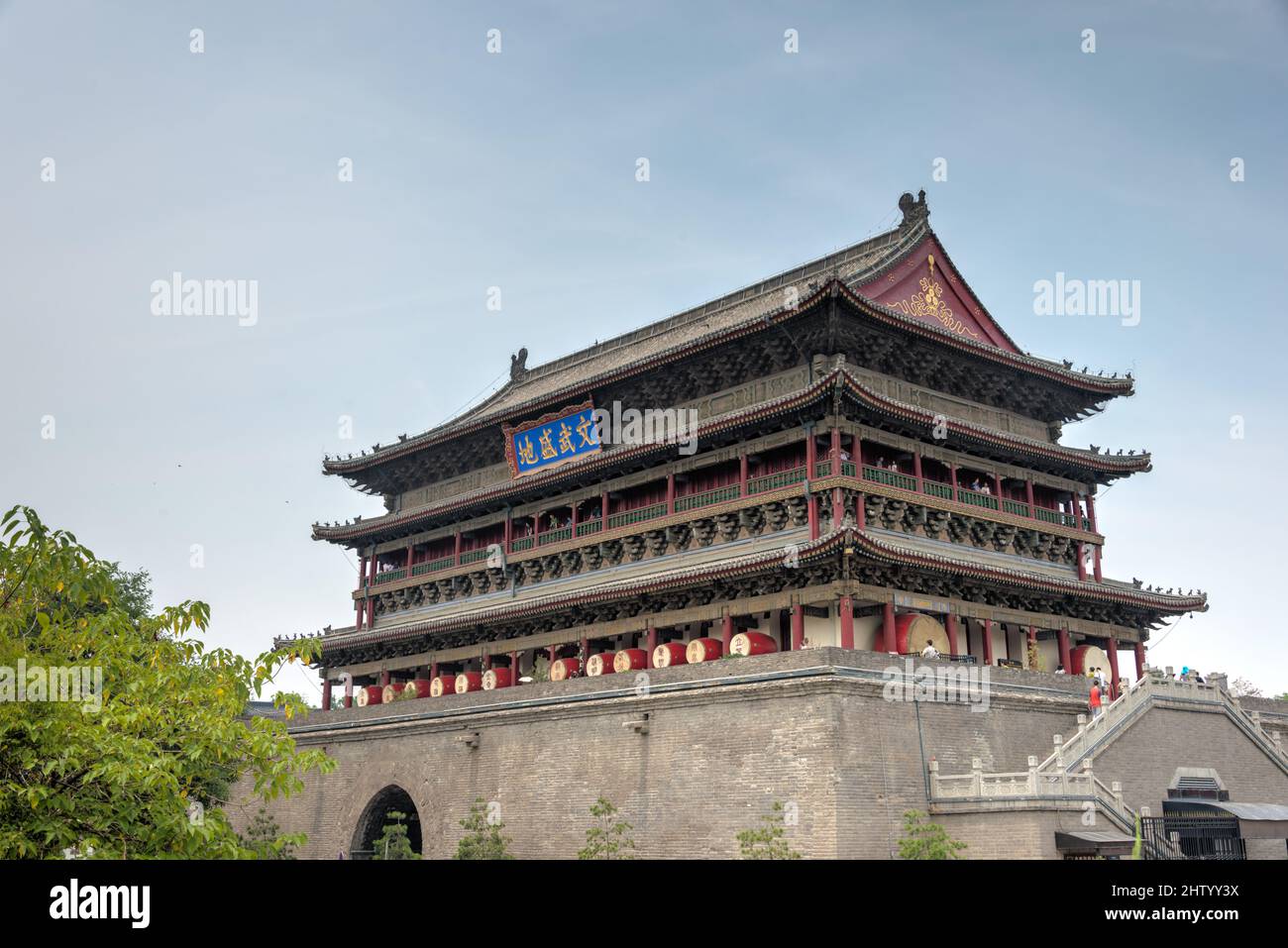 XI'AN, CHINA Xi'an Dram Tower. a famous landmark in the center of the