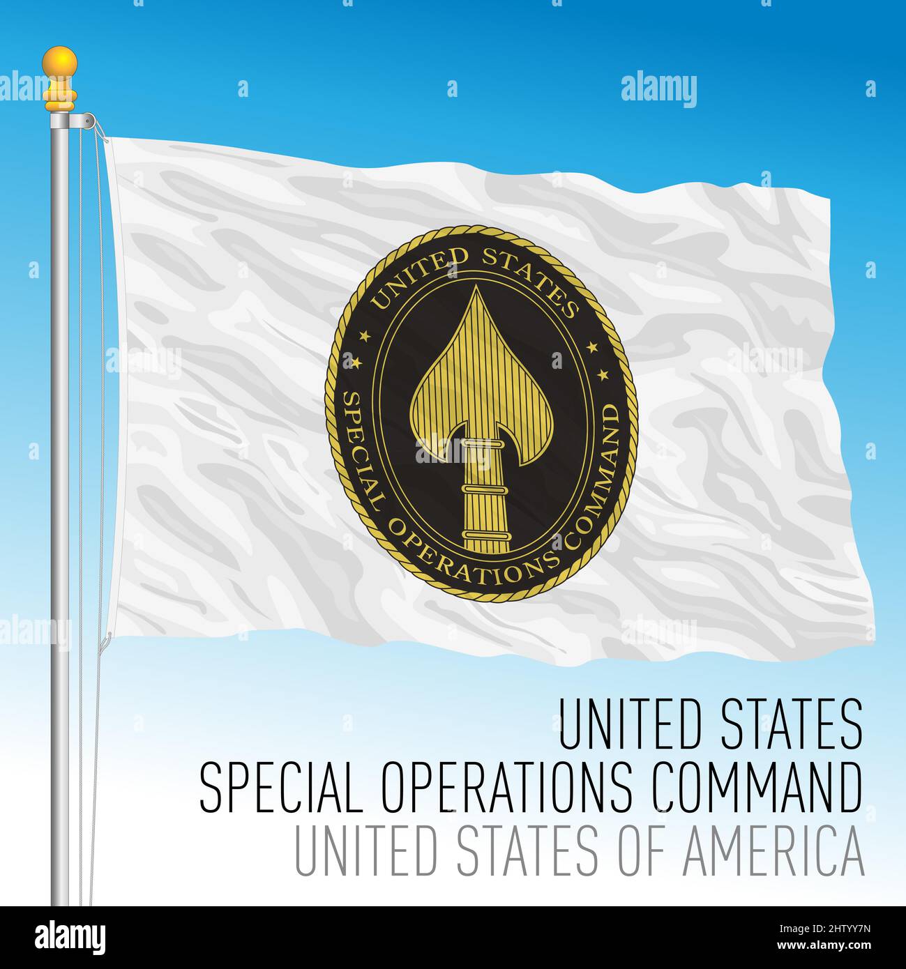 United States Special Operations Command flag, USA, vector illustration Stock Vector