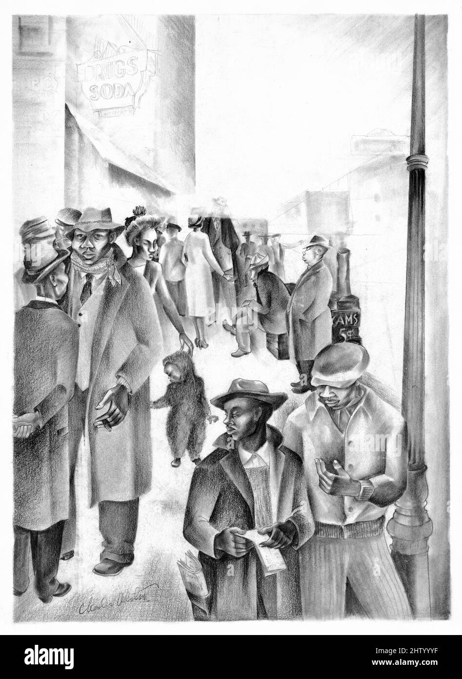 Charles Henry Alston Harlem Street Scene Stock Photo Alamy