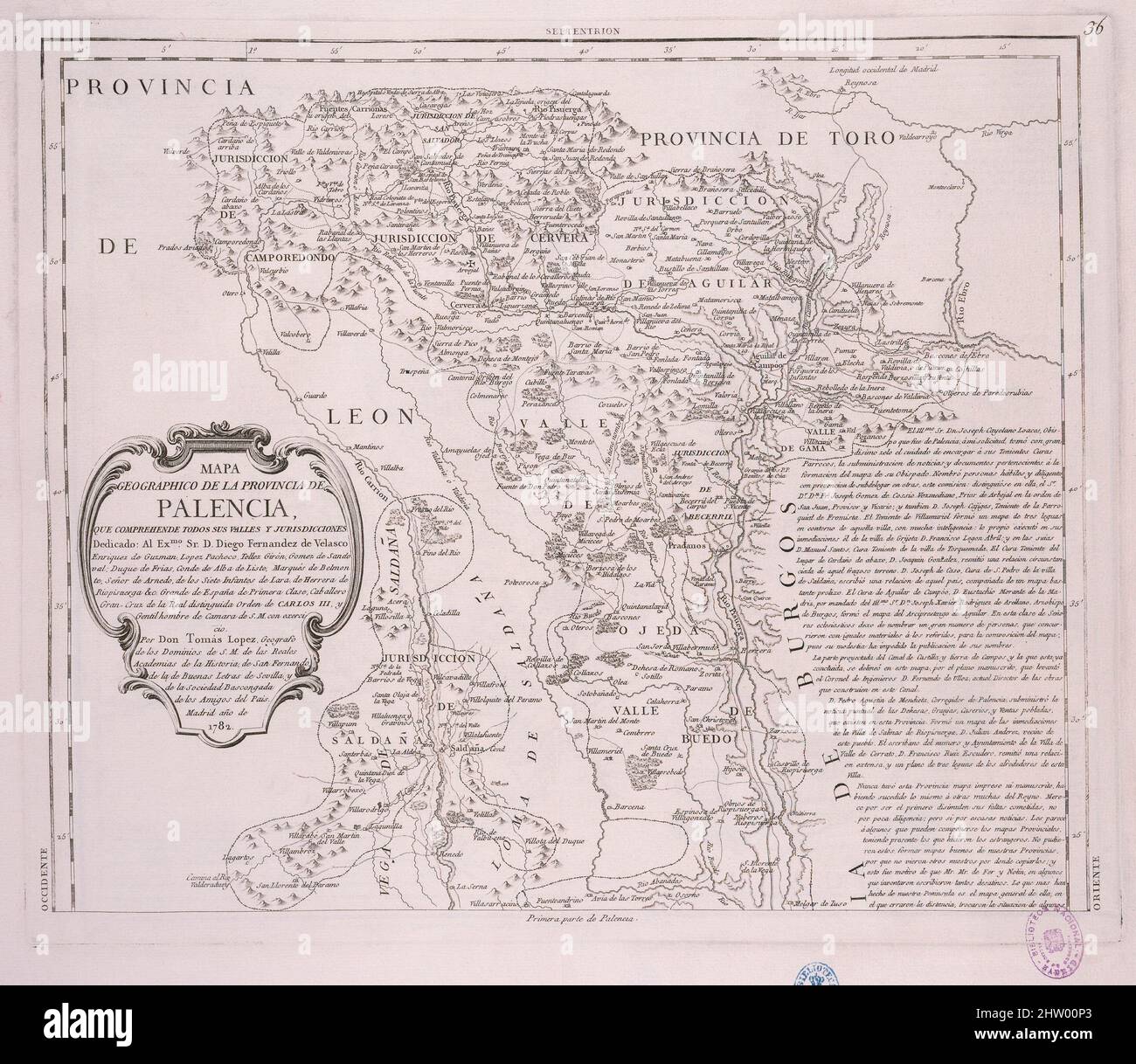 MAPA DE LA PROVINCIA DE PALENCIA 1782 PARTE PRIMERA Author MAPA DE LA PROVINCIA DE PALENCIA 1782 PARTE PRIMERA Author