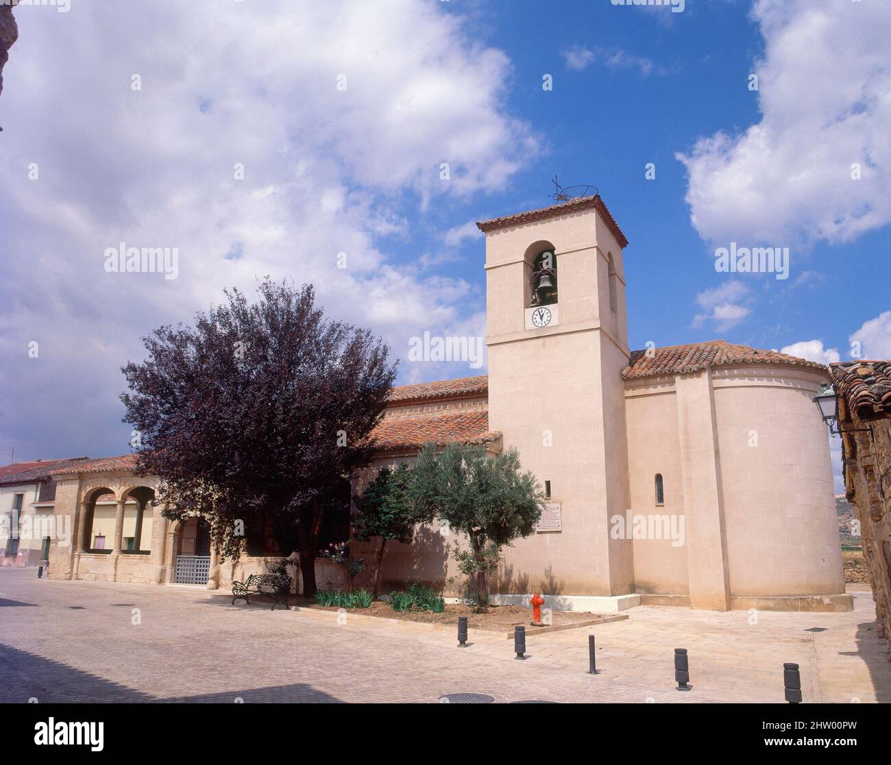 IGLESIA PARROQUIAL. Location: ST. PETER'S CHURCH. TORREMOCHA DE JARAMA. MADRID. SPAIN. Stock Photo