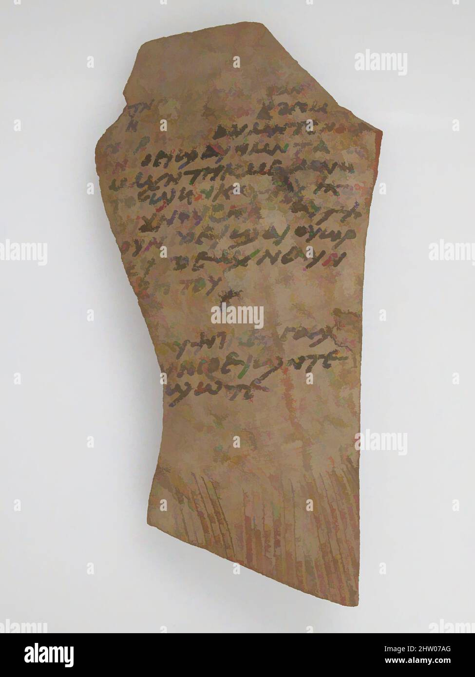 Pottery Inscriptions Art inspired by Ostrakon, 7th century, Made in Byzantine Egypt, Coptic ...