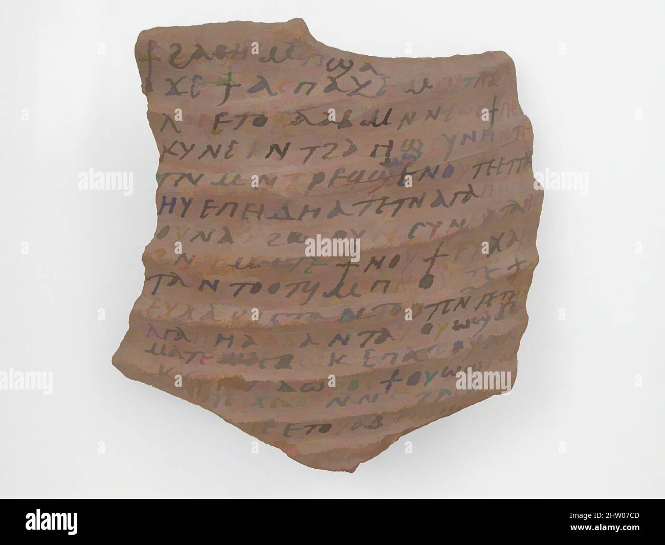 Pottery Inscriptions Art inspired by Ostrakon, 7th century, Made in Byzantine Egypt, Coptic ...