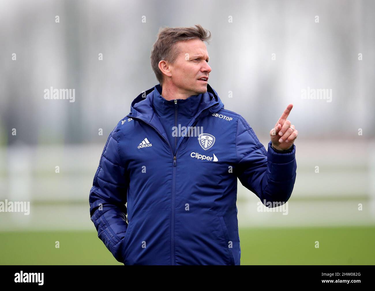 Leeds United manager Jesse Marsch during a training session at Thorp