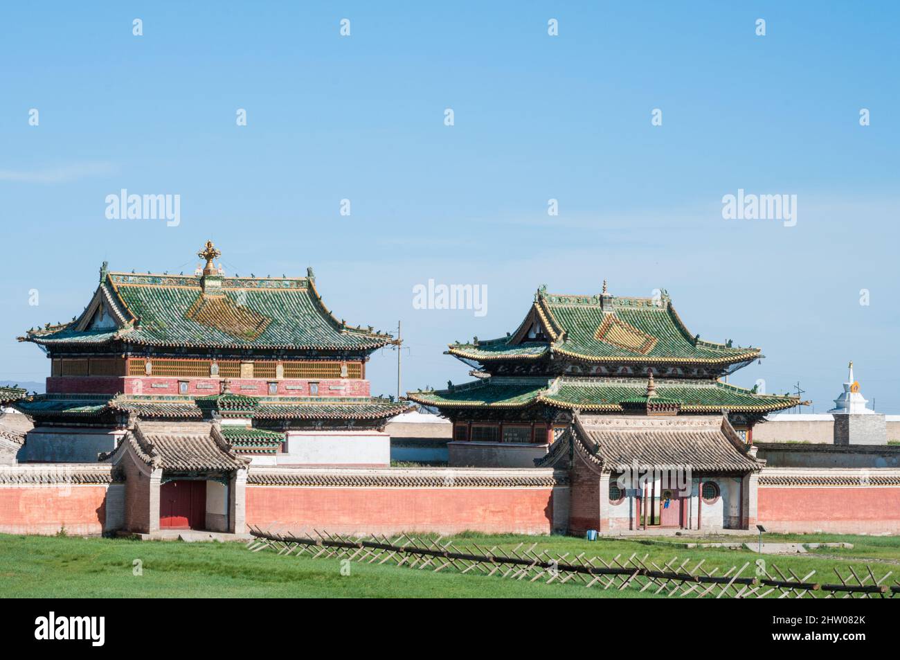 temple,Erdene Zuu Monastery, Karakorum, ovorkhangai, orkhon valley, Mongolie, Centrale Asia Stock Photo