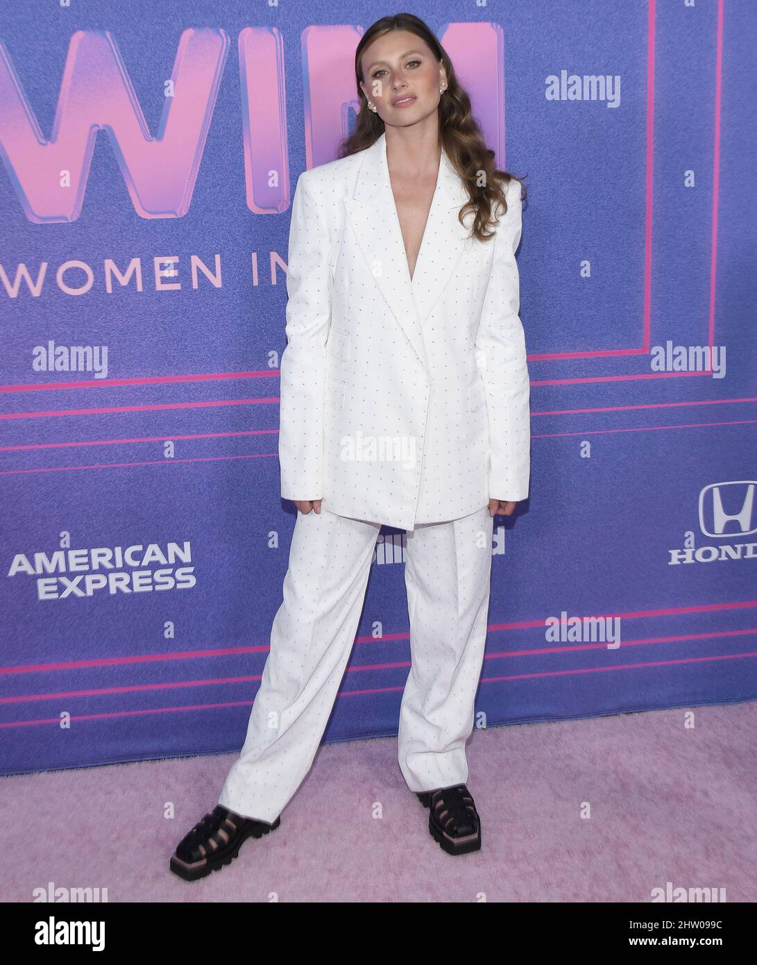 Aly Michalka arrives at the 2022 Billboard Women in Music held at the