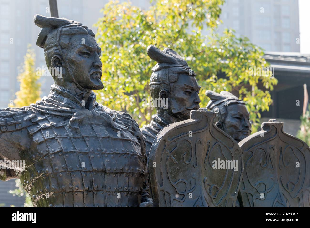 XI'AN, CHINA Statues of Soldier at Tomb of The Second Emperor. a