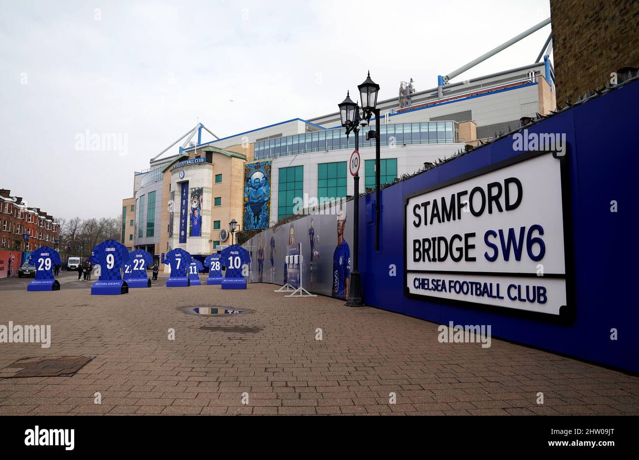 A live TV broadcast outside of Stamford Bridge, Home of Chelsea