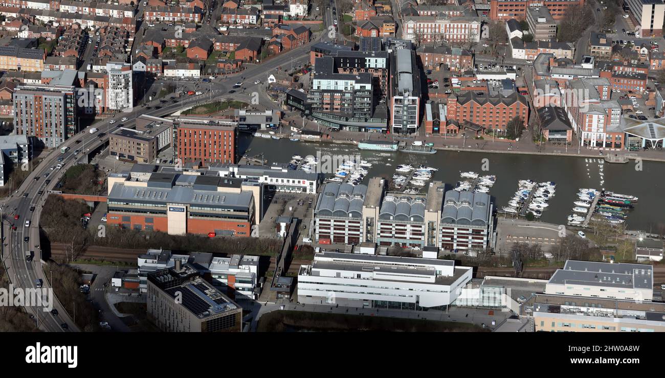 aerial view of Lincoln city centre, Lincolnshire Stock Photo