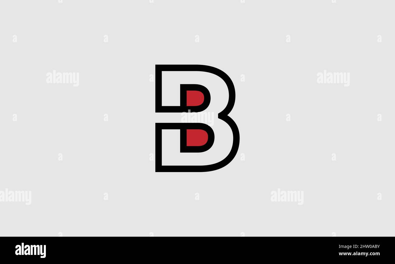Bold letter B creative design with colors inside it. Stock Vector