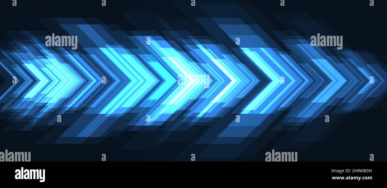 Abstract blue arrows high-speed movement futuristic technology concept ...