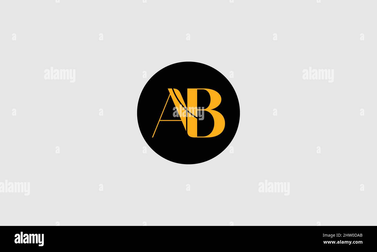 Creative letter AB luxury icon design with a circle. Stock Vector