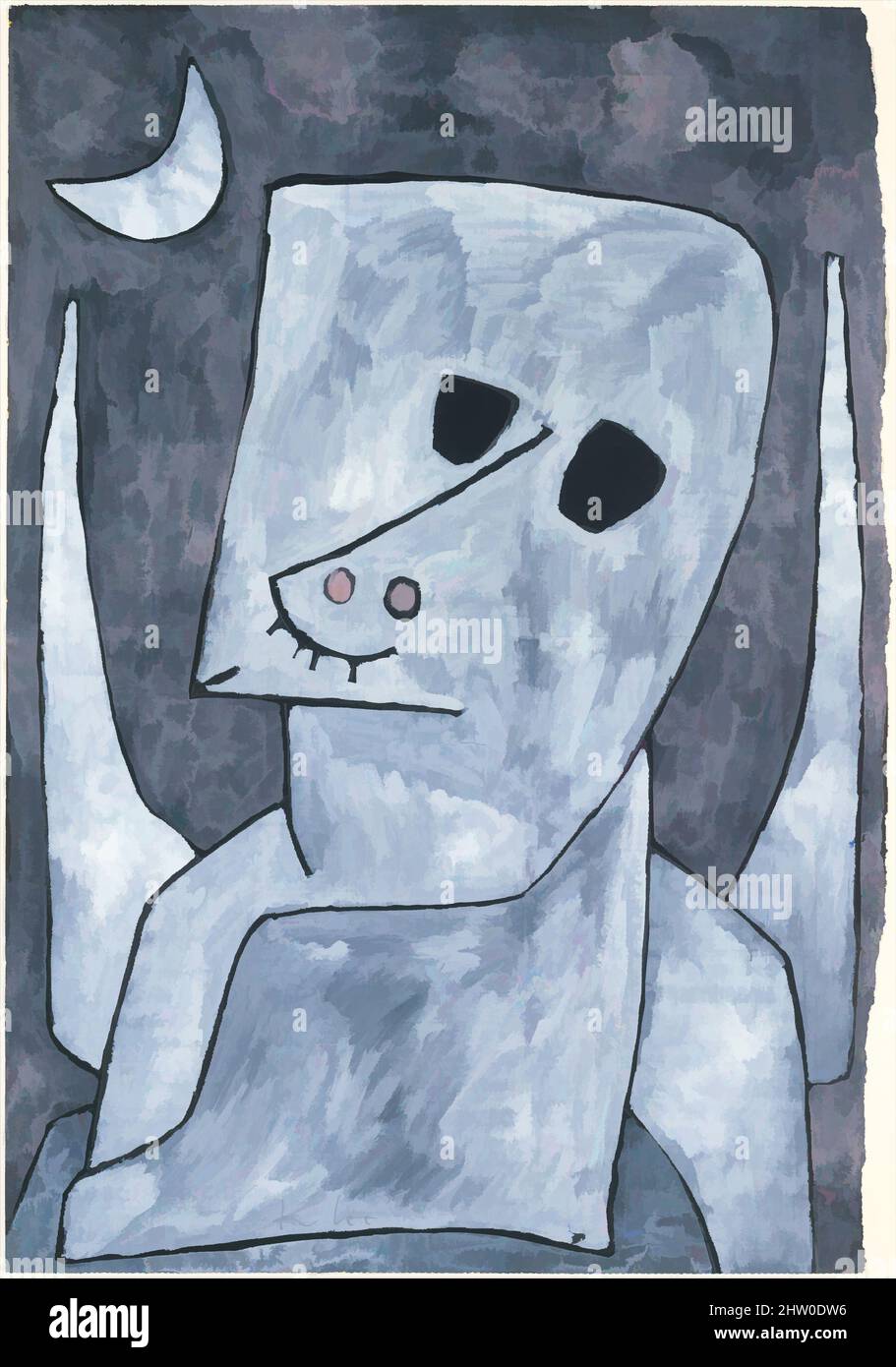 Art inspired by Angel Applicant, 1939, Gouache, ink, and graphite on paper mounted on cardboard, 25 3/4 × 17 1/2 in. (65.4 × 44.5 cm), Drawings, Paul Klee (German (born Switzerland), Münchenbuchsee 1879–1940 Muralto-Locarno), It seems doubtful that this Angel Applicant, resembling the, Classic works modernized by Artotop with a splash of modernity. Shapes, color and value, eye-catching visual impact on art. Emotions through freedom of artworks in a contemporary way. A timeless message pursuing a wildly creative new direction. Artists turning to the digital medium and creating the Artotop NFT Stock Photo