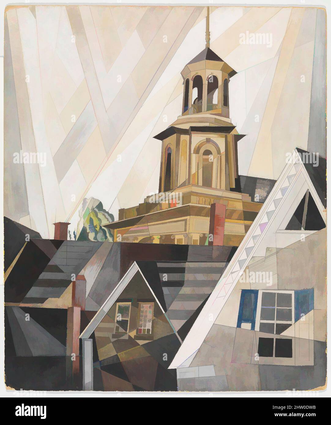 Art inspired by After Sir Christopher Wren, 1920, Watercolor, gouache, and graphite on cardboard, 24 x 20 in. (61 x 50.8 cm), Drawings, Charles Demuth (American, Lancaster, Pennsylvania 1883–1935 Lancaster, Pennsylvania), Scofield Thayer, the donor of this work, was not only an avid, Classic works modernized by Artotop with a splash of modernity. Shapes, color and value, eye-catching visual impact on art. Emotions through freedom of artworks in a contemporary way. A timeless message pursuing a wildly creative new direction. Artists turning to the digital medium and creating the Artotop NFT Stock Photo