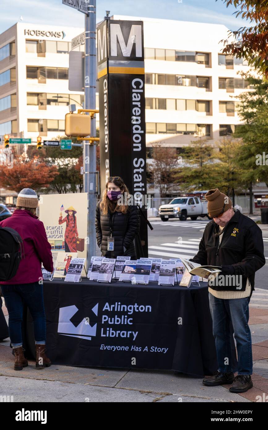 Arlington, Virginia. Public Library Information Stand for Tour of