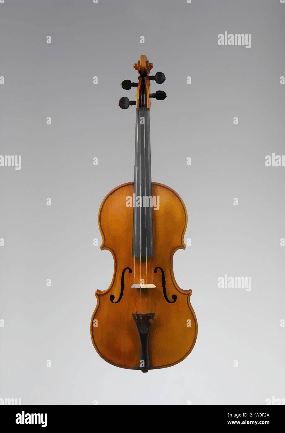 Art inspired by Violin, 1783, Livorno, Italy, Italian, Spruce, maple, ebony, Total L. 33 cm (13 in.); String L. 60 cm (23-5/8 in.), Chordophone-Lute-bowed-unfretted, Antonio Gragnani (Italian, Livorno active 1765–1795, Classic works modernized by Artotop with a splash of modernity. Shapes, color and value, eye-catching visual impact on art. Emotions through freedom of artworks in a contemporary way. A timeless message pursuing a wildly creative new direction. Artists turning to the digital medium and creating the Artotop NFT Stock Photo
